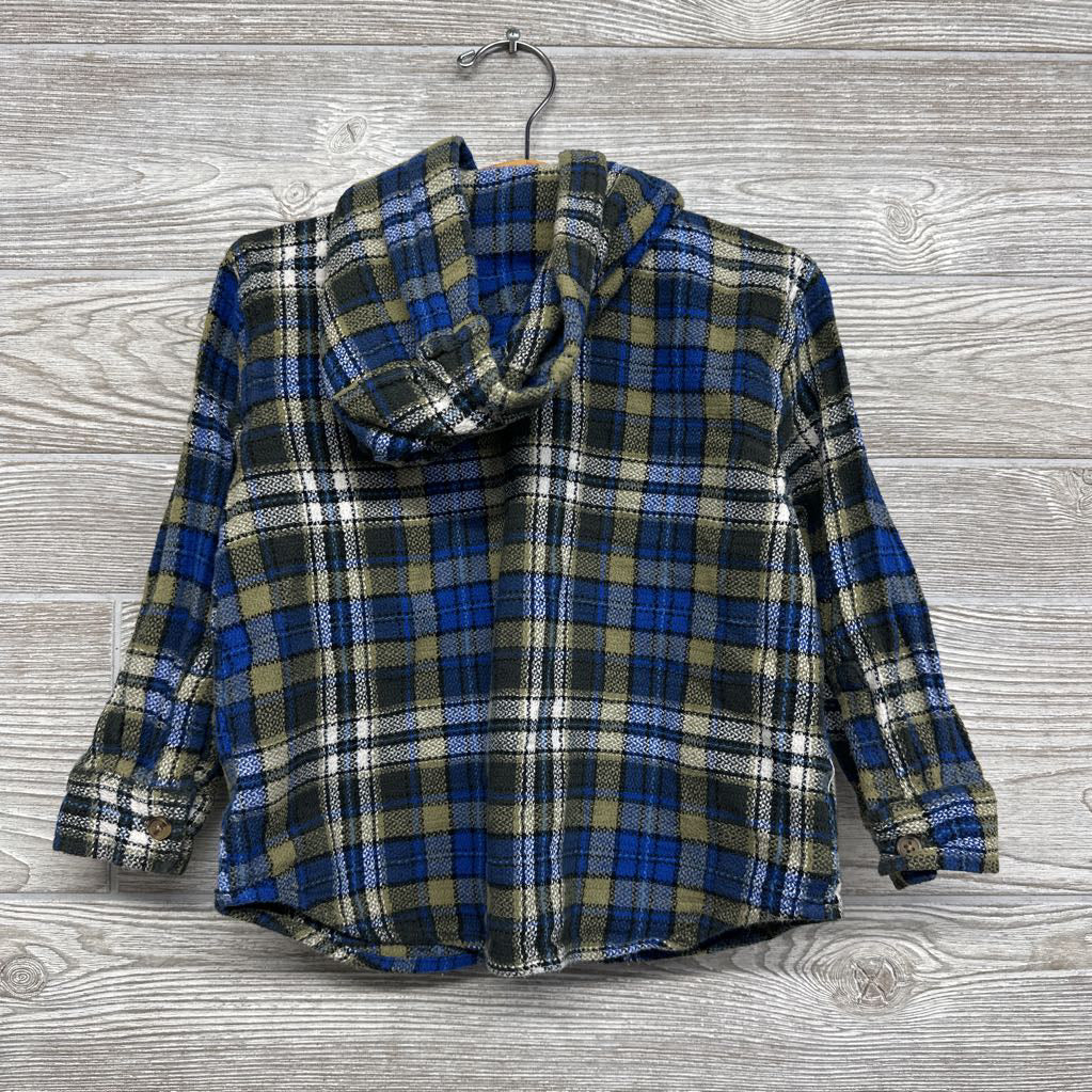 Plaid Button Up Shirt W/ Hood 4t