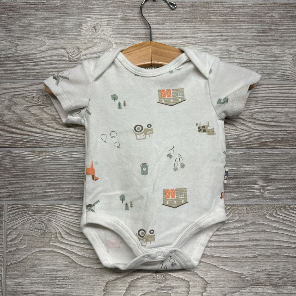 Organic Bodysuit Tractor, Animal 0-3M