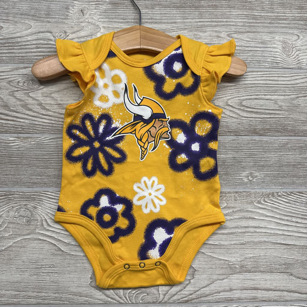 2 Pk Bodysuit Minnesota Vikings 0-3M