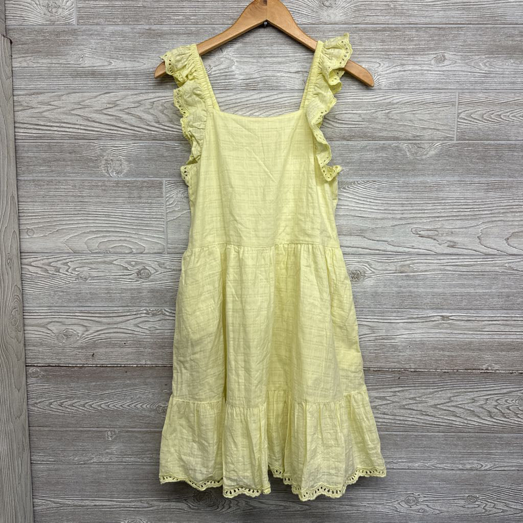 Flutter Sleeve Dress Eyelet Trim 16-18 Plus