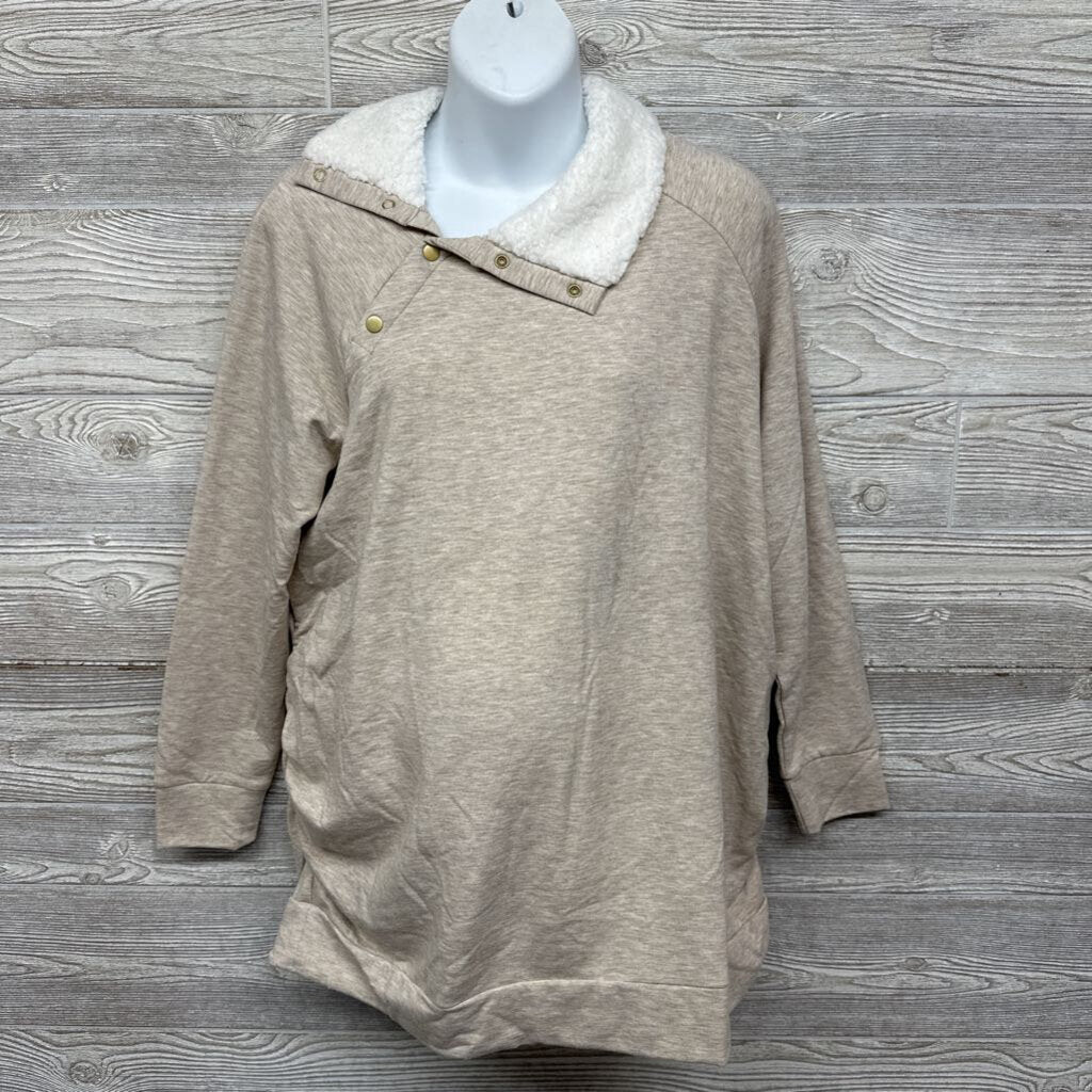 NEW Snap Sherpa Collar Sweatshirt