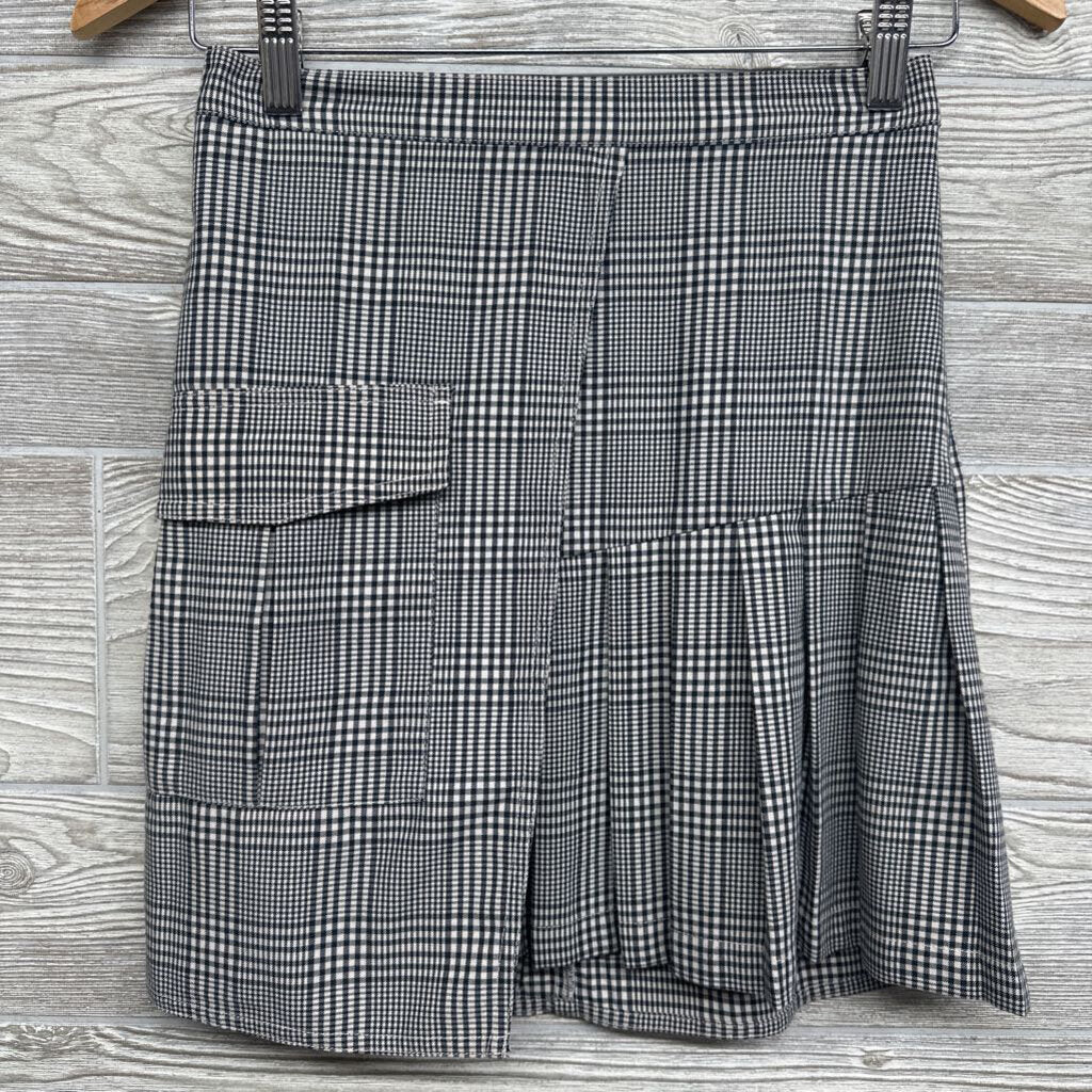Pleated Skirt Houndstooth