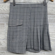 Pleated Skirt Houndstooth