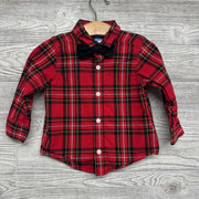 Button Up Plaid Shirt & Bow