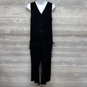 Knit Button-Front Jumpsuit