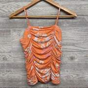 NEW Ruched Tank Top Flowers