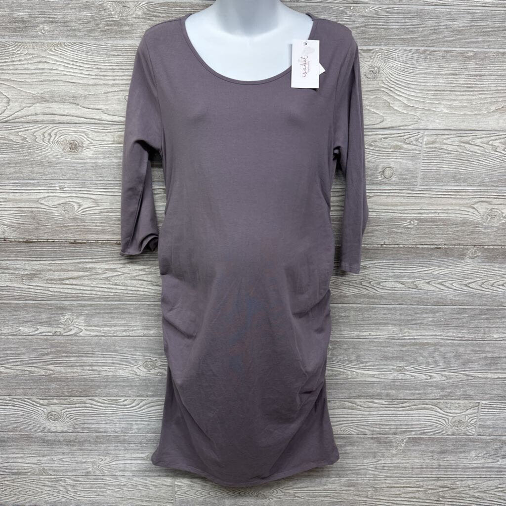 LS Ruched T Shirt Dress