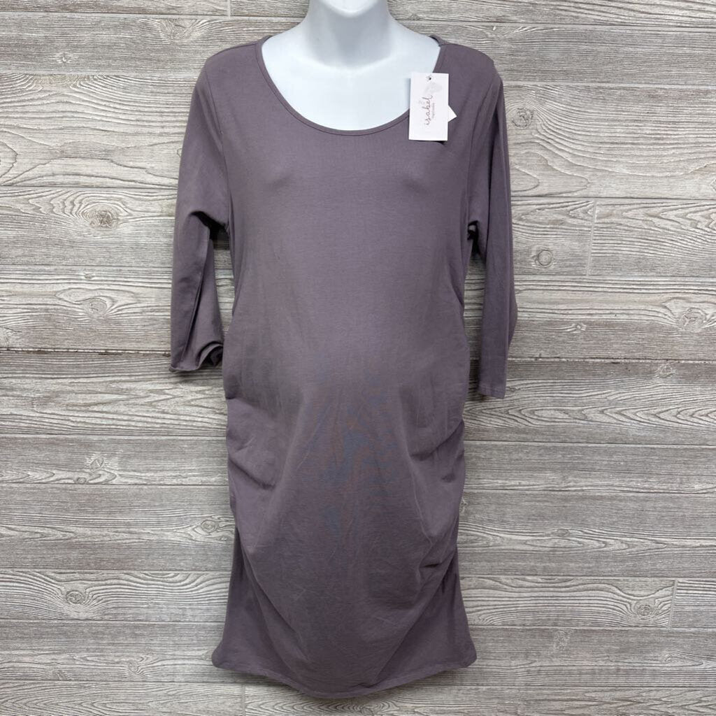 LS Ruched T Shirt Dress