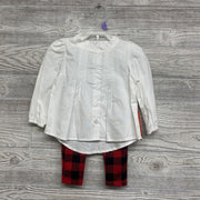 NEW 2 Pc LS Outfit Plaid Pleated