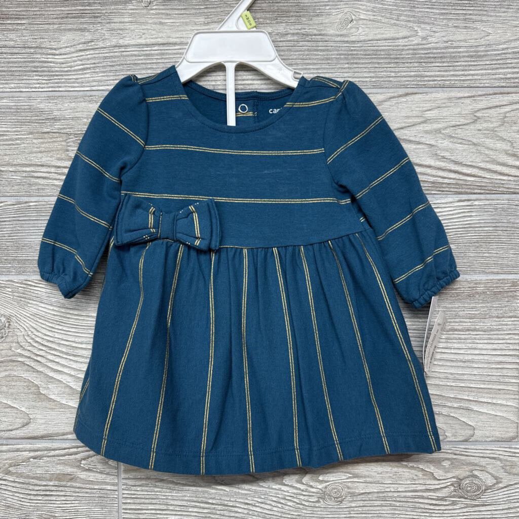 NEW LS Dress Stripes Bow