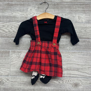 3 Pc Plaid Jumper W/ Tights