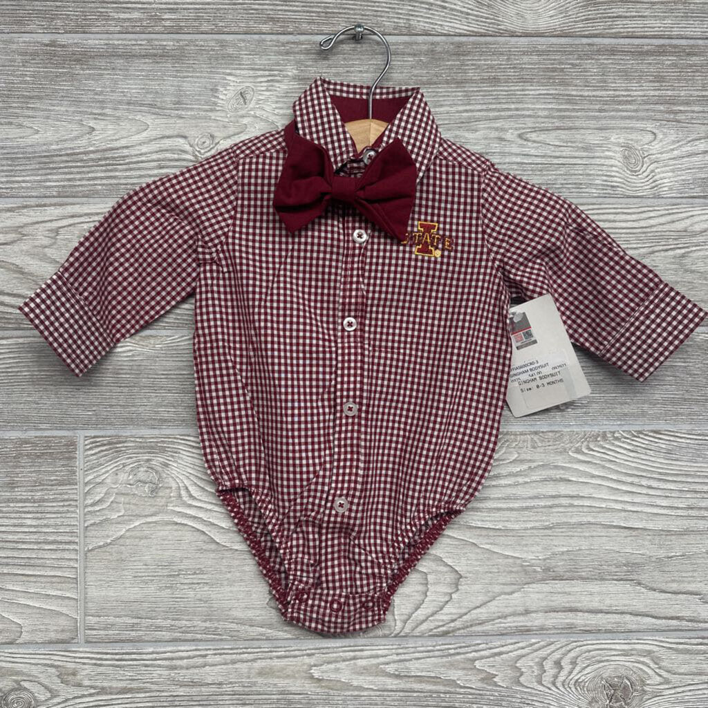 NEW LS Button Up W/ Bow Tie ISU Gingham
