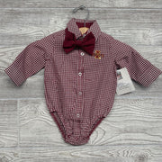 NEW LS Button Up W/ Bow Tie ISU Gingham