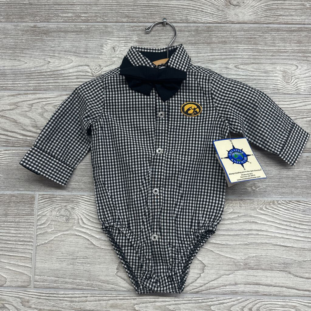 NEW LS Button Up W/ Bow Tie IA Herky Gingham