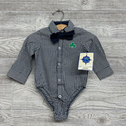 NEW LS Button Up W/ Bow Tie Notre Dame Gingham