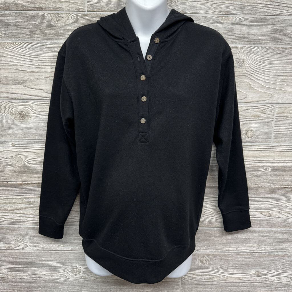 1/4 Button Pullover W/ Hood