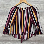LS Shirt Stripes Front Knot