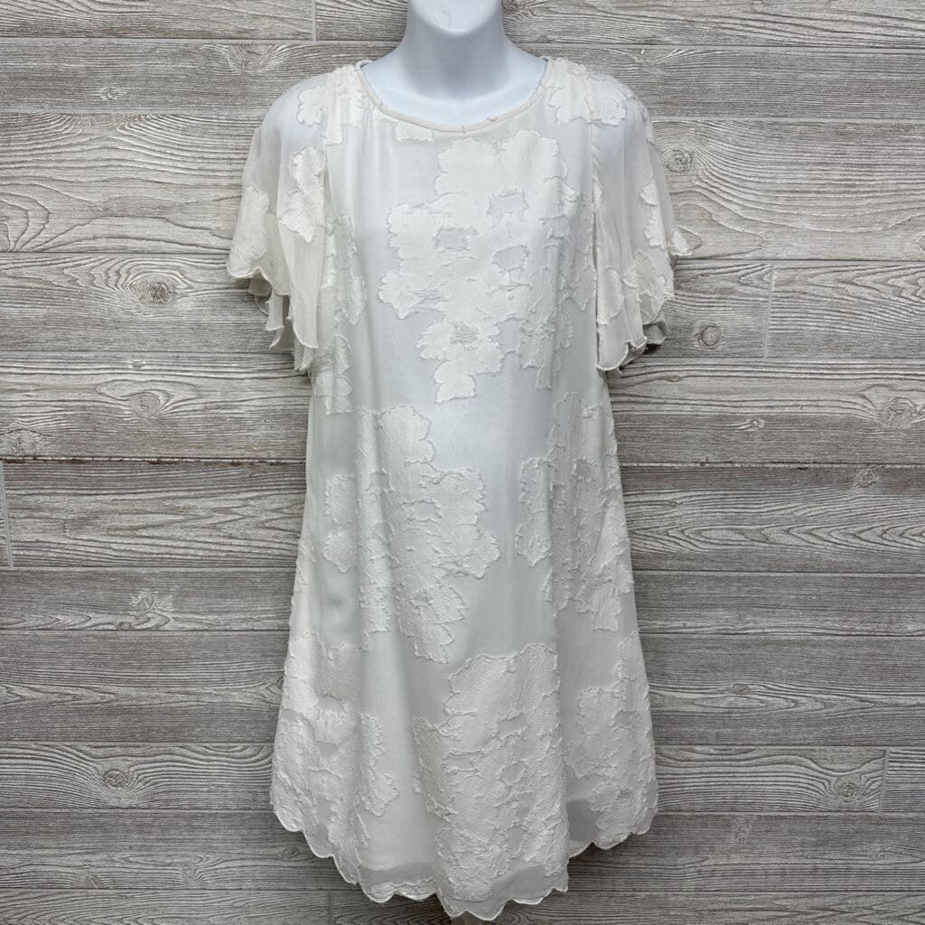 NEW Dress Flutter Sleeves Flowers