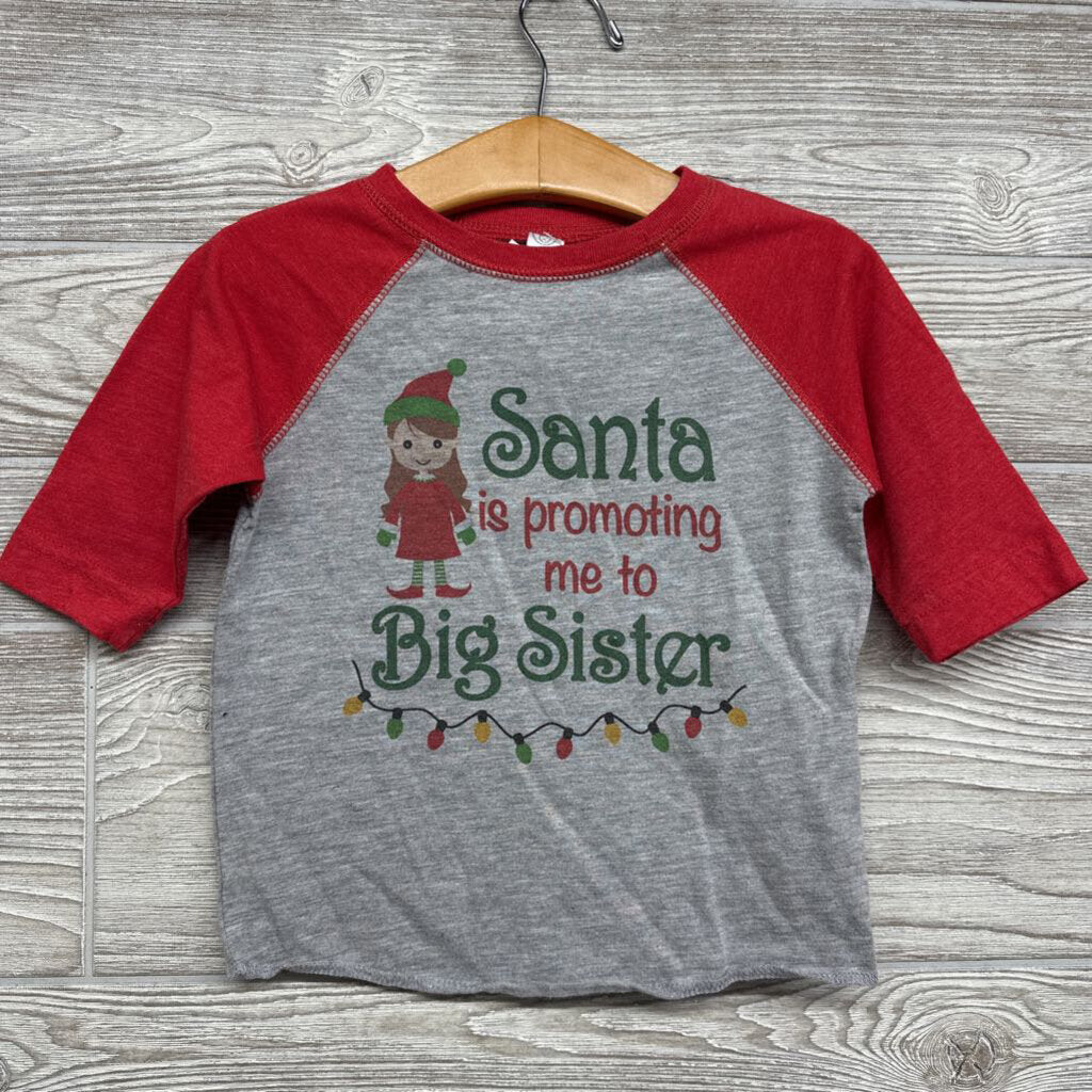 LS Shirt Santa Is Promoting Me To Big Sister 2t