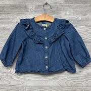LS Chambray Button Up Shirt Ruffle