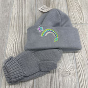 Winter Hat & Mittens Star Rainbow