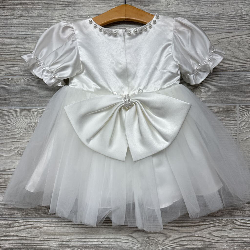 Tank Tulle Dress Beads Back Bow