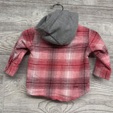 LS Button Up Flannel W/ Hood Plaid