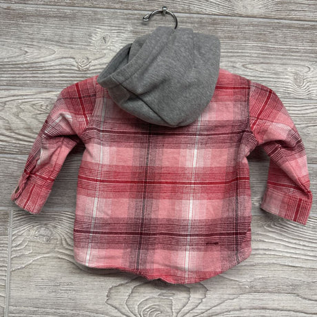 LS Button Up Flannel W/ Hood Plaid