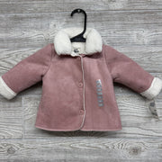 NEW Sherpa Lined Button Up Suede Coat