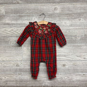 NEW 1 Pc LS Outfit Plaid Flowers