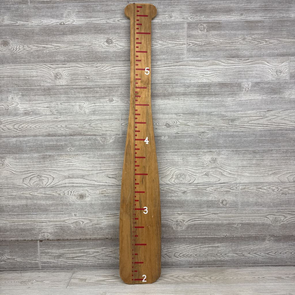 Baseball Bat Wooden Height Chart