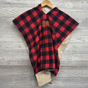 Fleece Pancho Buffalo Plaid