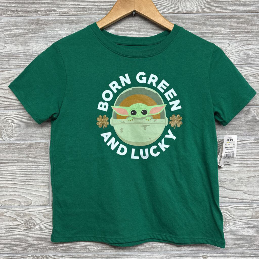 NEW Shirt Born Green And Lucky 14-16