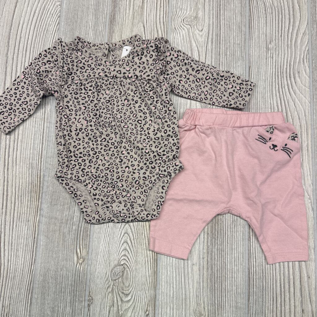 2 Pc LS Outfit Animal Print