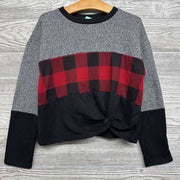 Ls Shirt Plaid Front Tie