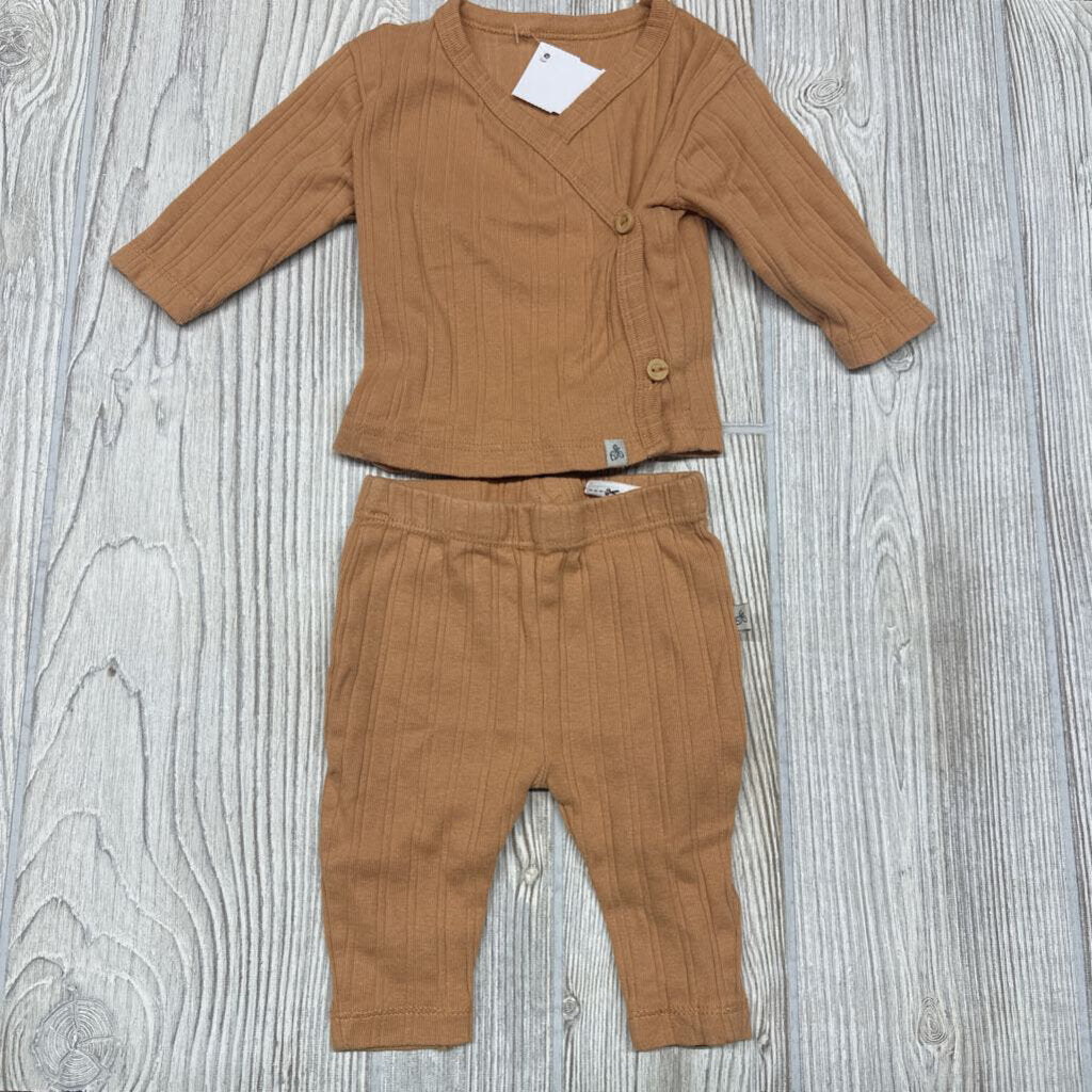 2 Pc LS Ribbed Outfit