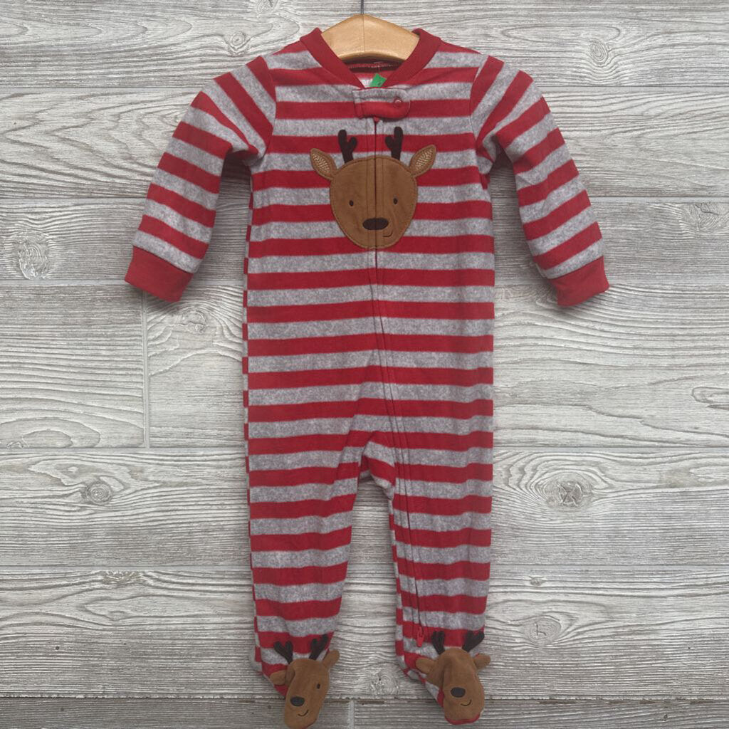 Blanket Sleeper Stripes Reindeer 9m