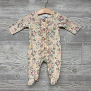 1 Pc LS Footed Outfit Flowers Ruffle