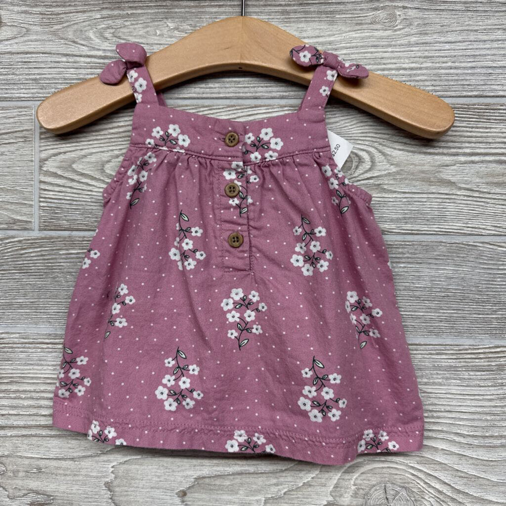 Tank Top Flowers Buttons