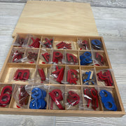 NEW Wooden Movable Alphabet Box