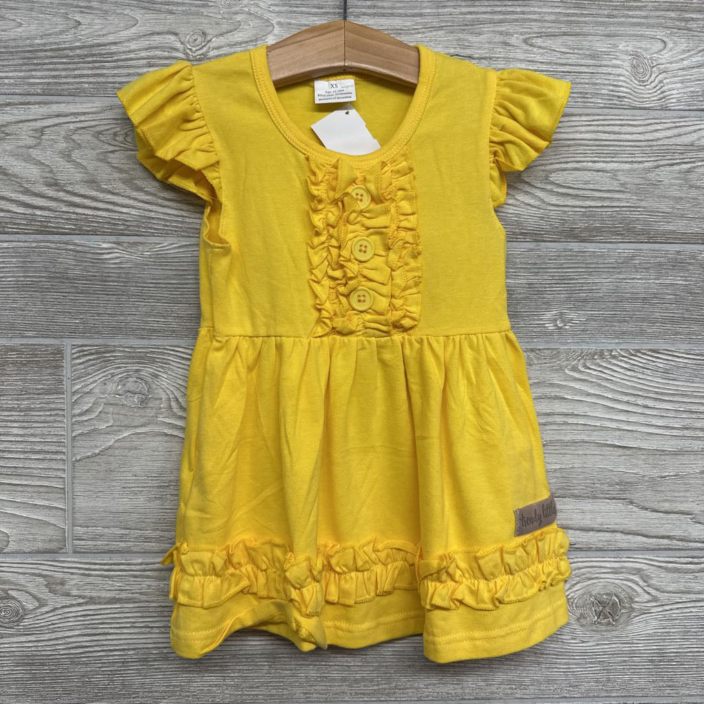 NEW LS Dress Ruffles Flutter Sleeves 12-18m