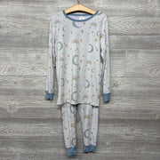 NEW 2 Pc LS Bamboo PJs Rainbows Moons