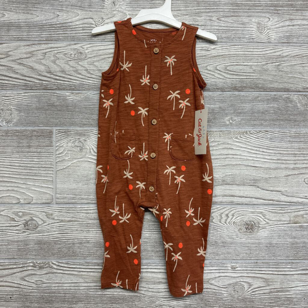 NEW Tank Button Up Outfit Palm Trees & Dots