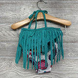 NEW 2 Pc Halter Top & Bummies Fringe Paisley 3-6m