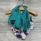 NEW 2 Pc Halter Top & Bummies Fringe Paisley 9-12m