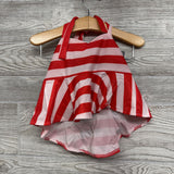 NEW 2 Pc Halter Top & Bummies Stripes Buttons 2t