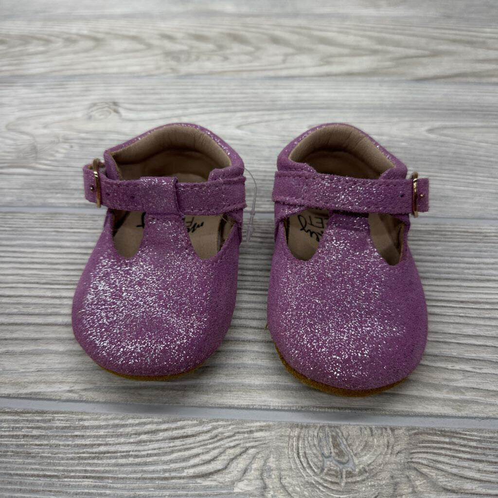 Leather Mary Jane Shoes Glitter