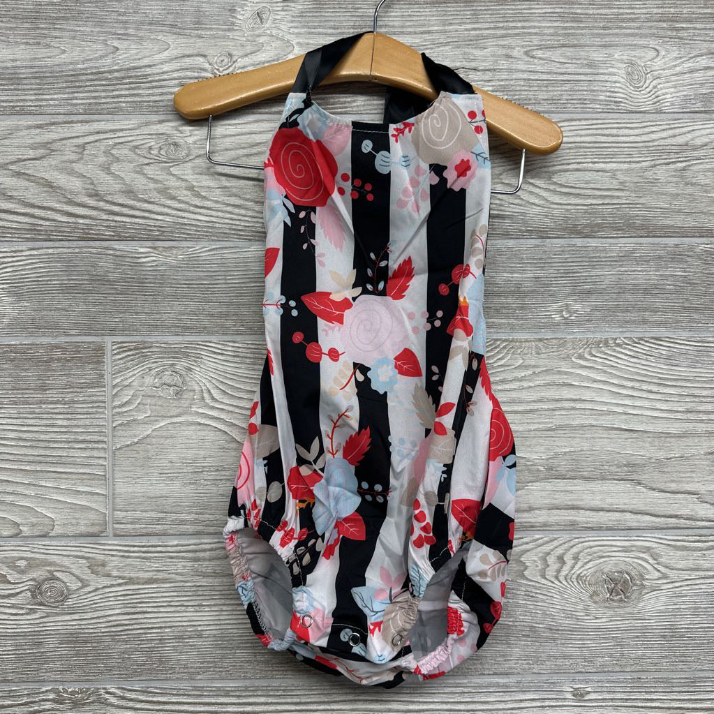 NEW Halter Romper Flowers Stripes 18-24m