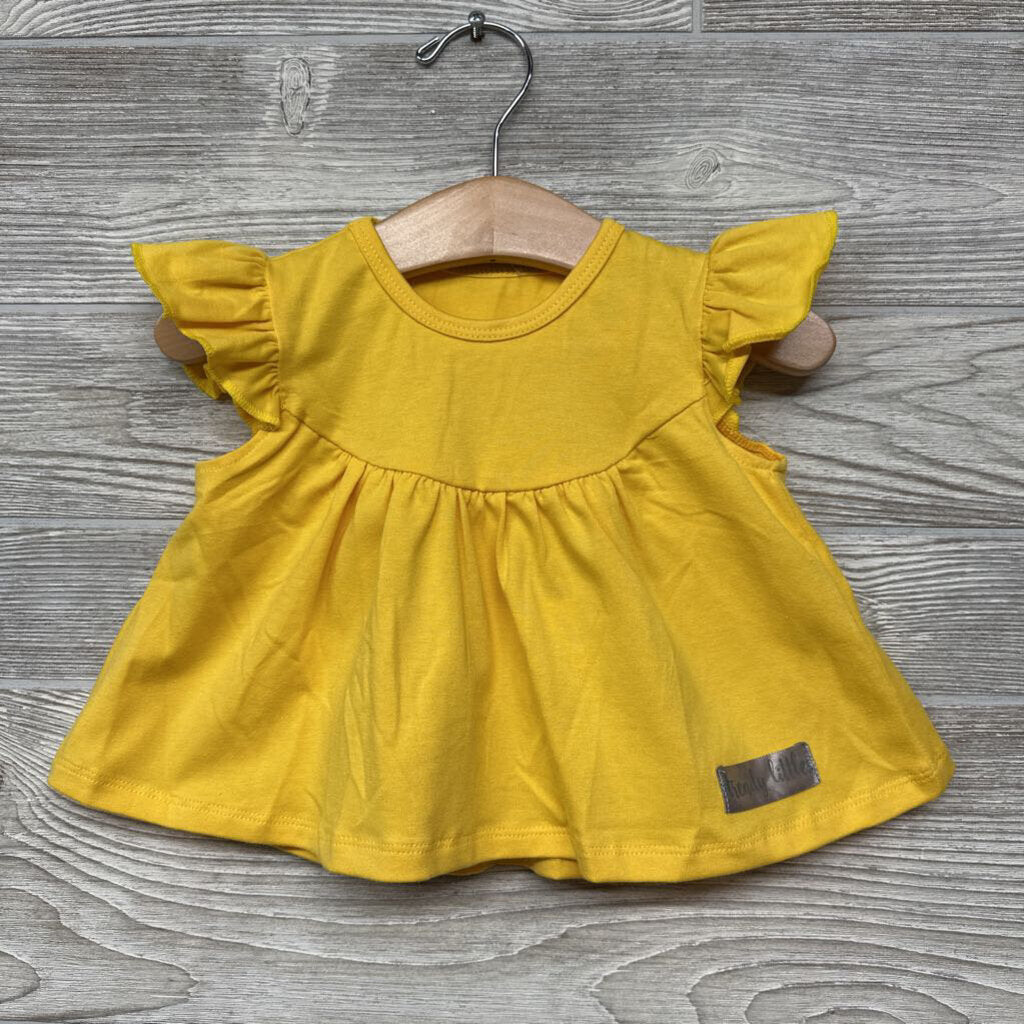 NEW Dress Flutter Sleeves Solid