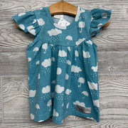 Dress Flutter Sleeves Rain Clouds 0-3m